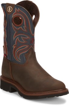 Blue Bayou/Oak Crazy Horse Tony Lama Boots Snyder Blue